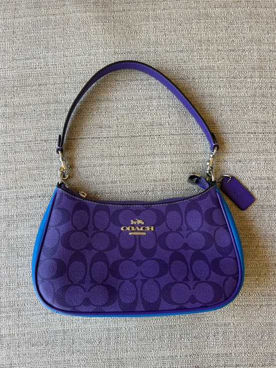 Coach Handbags - Coach Purple Crossbody Bag with Blue Trim